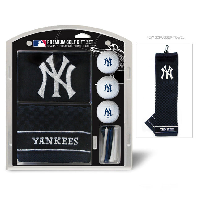 Set de regalo de golf de los New York Yankees con toalla bordada