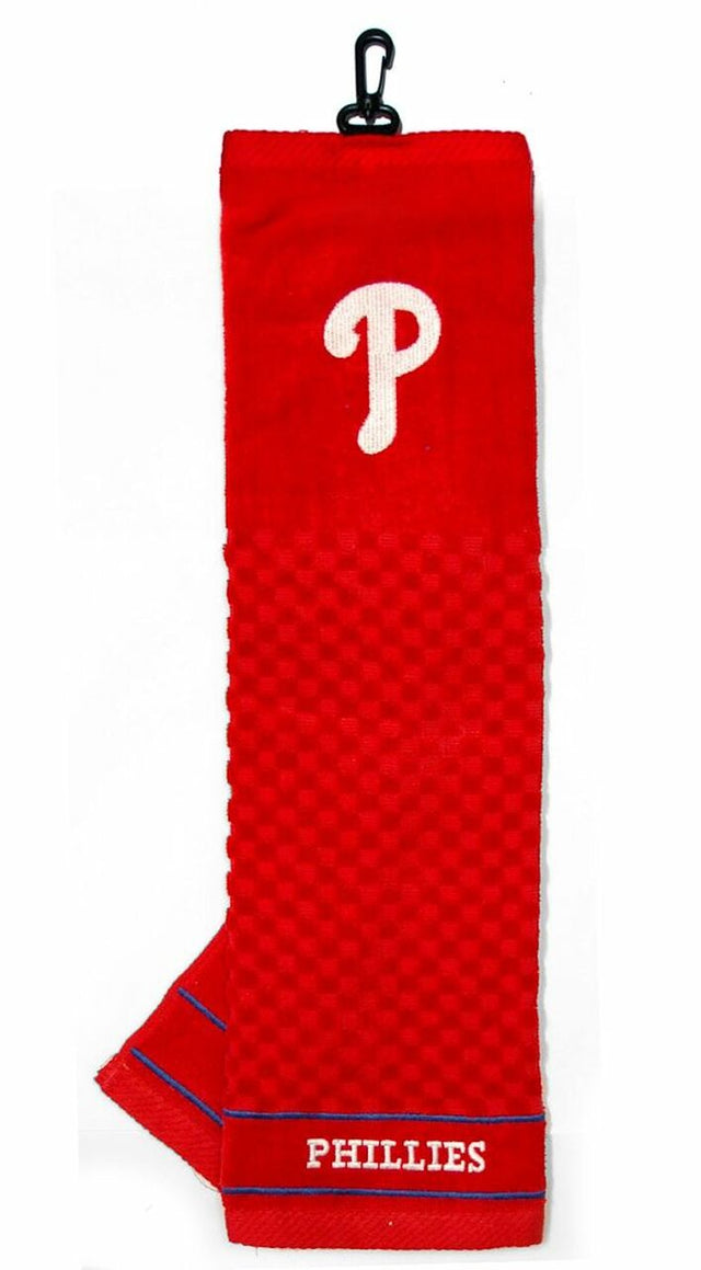 Toalla de golf bordada de los Philadelphia Phillies de 16" x 22"