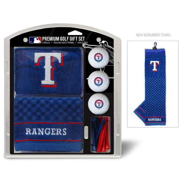 Set de regalo de golf de los Texas Rangers con toalla bordada