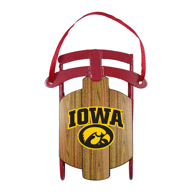 Iowa Hawkeyes Ornament Metal Sled