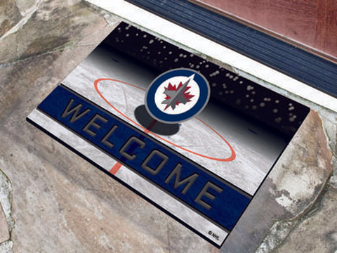 ~Winnipeg Jets Door Mat 18x30 Welcome Crumb Rubber - Special Order~ backorder