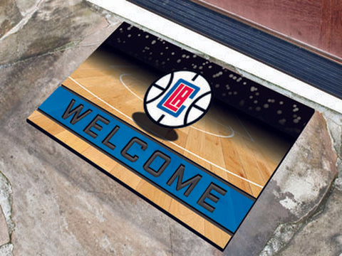 ~Los Angeles Clippers Door Mat 18x30 Welcome Crumb Rubber - Special Order~ backorder