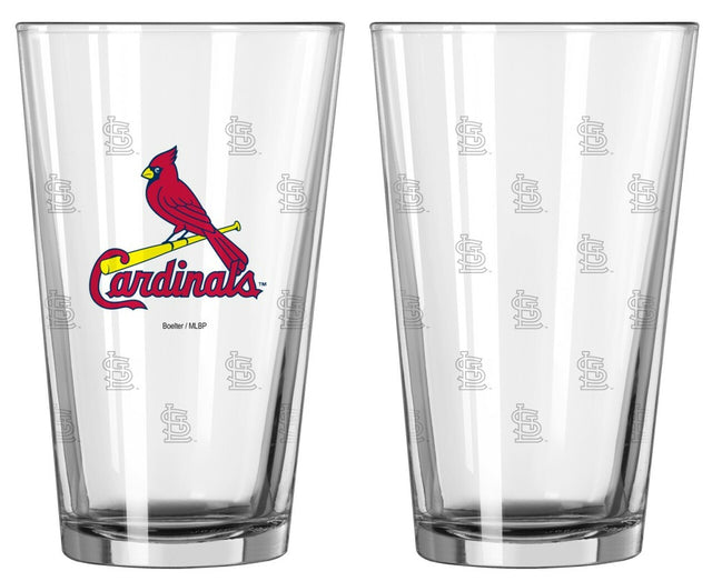 Juego de vasos de cerveza con grabado satinado de los St. Louis Cardinals