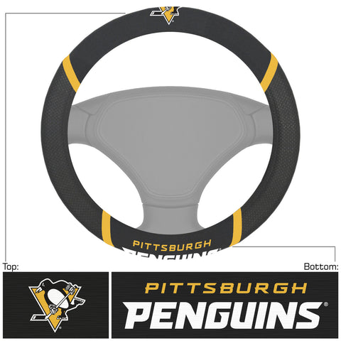 ~Pittsburgh Penguins Steering Wheel Cover Mesh/Stitched Special Order~ backorder