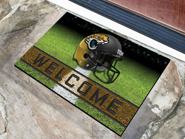 Felpudo de goma granulada de Jacksonville Jaguars de 18 x 30 pulgadas