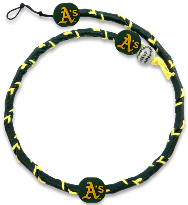 Collar de los Atléticos de Oakland Cuerda congelada Color del equipo Béisbol CO