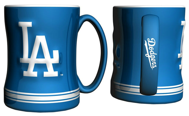 Taza de café de Los Angeles Dodgers - Relieve esculpido de 14 oz
