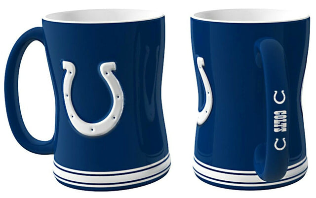 Taza de café de los Indianapolis Colts, 14 oz, relieve esculpido