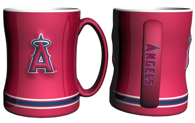 Taza de café de Los Angeles Angels of Anaheim - Relieve esculpido de 14 oz