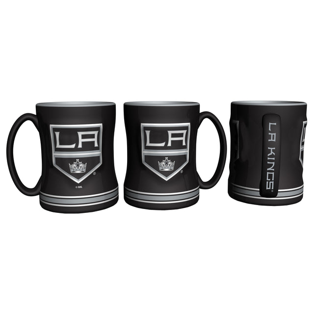 Taza de café de Los Angeles Kings - Relieve esculpido de 14 oz