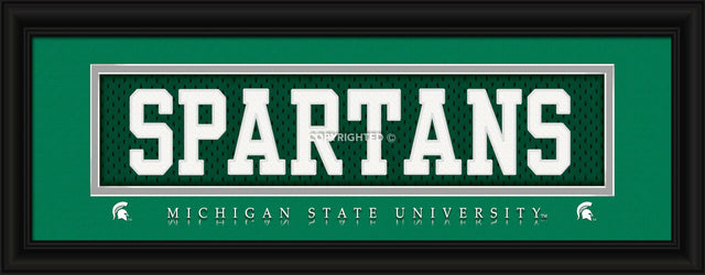 Impresión de eslogan cosido para uniforme de los Spartans del estado de Michigan - Spartans