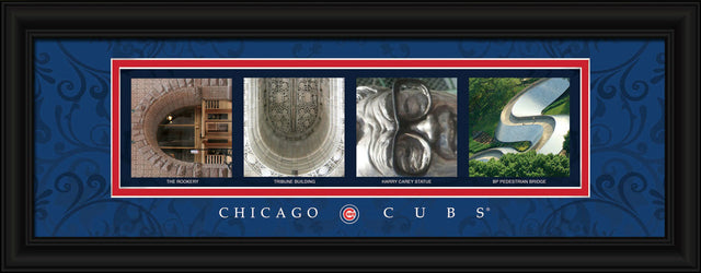 Impresión artística con letras de los Chicago Cubs