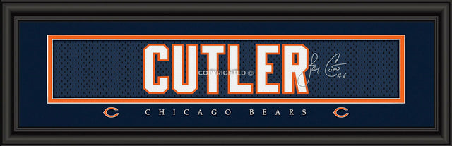 Chicago Bears Jay Cutler Print - Signature 8"x24"