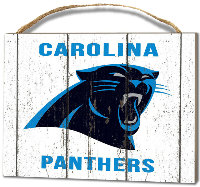 Placa pequeña de los Carolina Panthers: logotipo desgastado