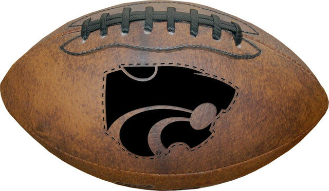 Balón de fútbol de los Kansas State Wildcats, estilo retro, 9"