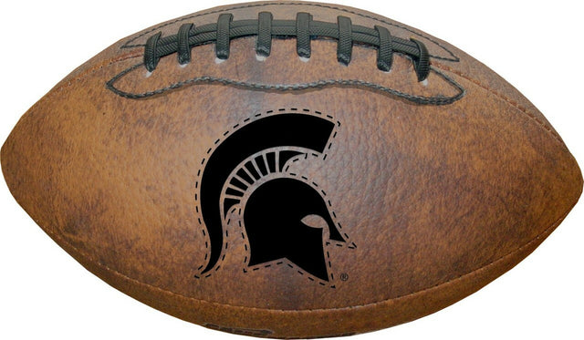 Balón de fútbol de los Spartans de Michigan State, de estilo retro, de 9 pulgadas