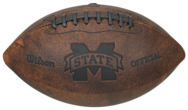 Balón de fútbol de los Mississippi State Bulldogs, de estilo retro, de 9 pulgadas