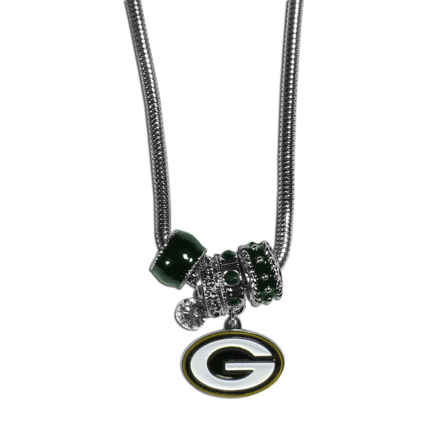Collar de los Green Bay Packers con cuentas estilo euro