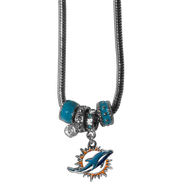 Collar de los Miami Dolphins con cuentas estilo euro