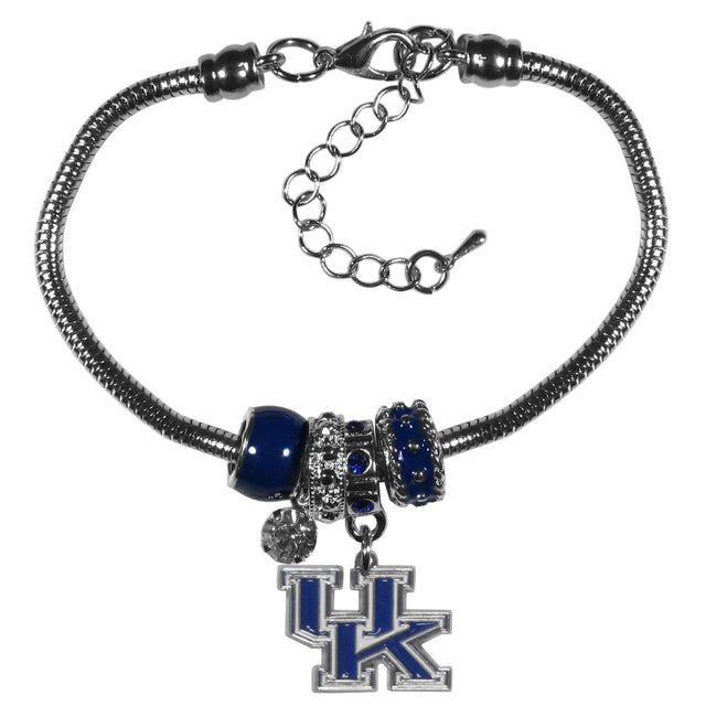 Pulsera de Kentucky Wildcats con cuentas estilo euro
