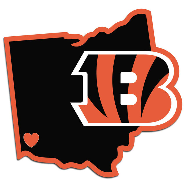 Calcomanía de los Cincinnati Bengals con el orgullo de su estado natal