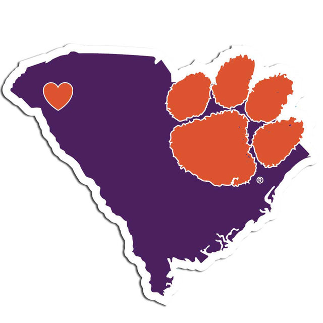 Calcomanía de los Clemson Tigers con el estilo de orgullo del estado natal