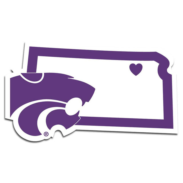 Calcomanía de los Kansas State Wildcats con el estilo de orgullo del estado de origen
