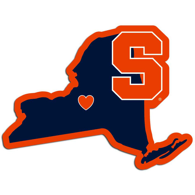 Calcomanía naranja de Syracuse con estilo de orgullo estatal