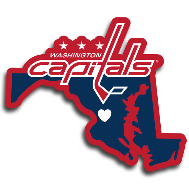 Calcomanía de Washington Capitals con el estilo de orgullo del estado natal