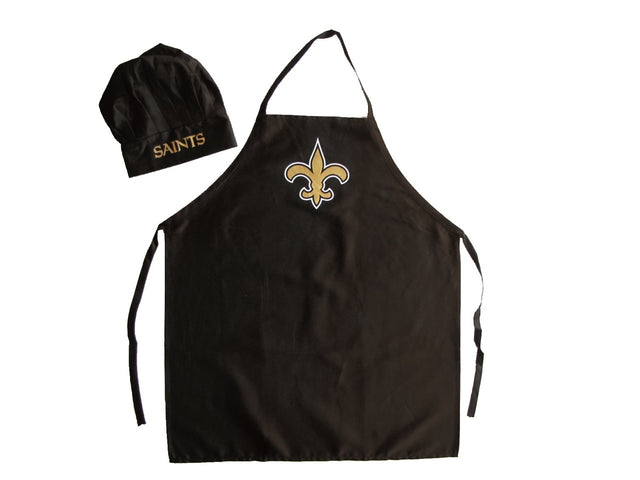 Conjunto de delantal y gorro de chef de los New Orleans Saints