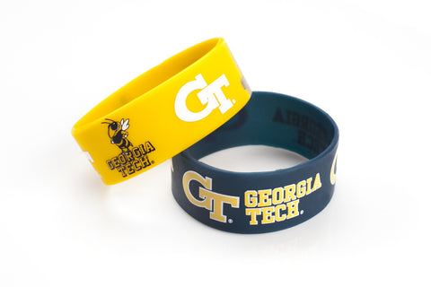 ~Georgia Tech Yellow Jackets Bracelets - 2 Pack Wide - Special Order~ backorder