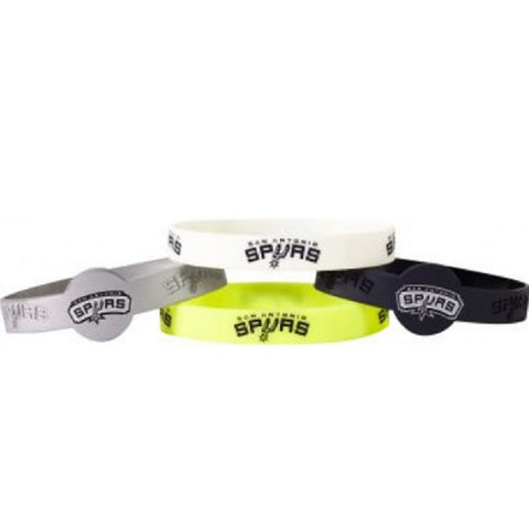 ~San Antonio Spurs Bracelets - 4 Pack Silicone - Special Order~ backorder