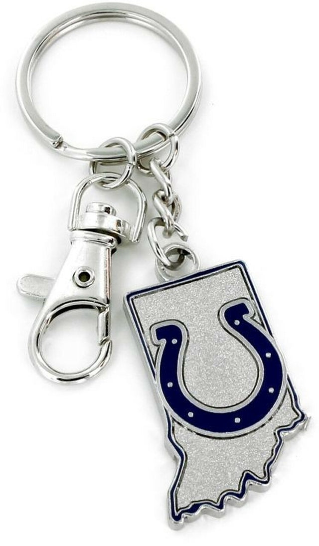 Llavero con diseño del estado de los Indianapolis Colts