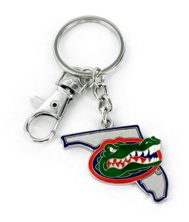 Llavero con diseño del estado de los Florida Gators
