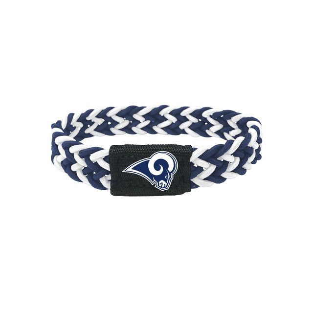 Pulsera trenzada de Los Angeles Rams en azul marino y blanco