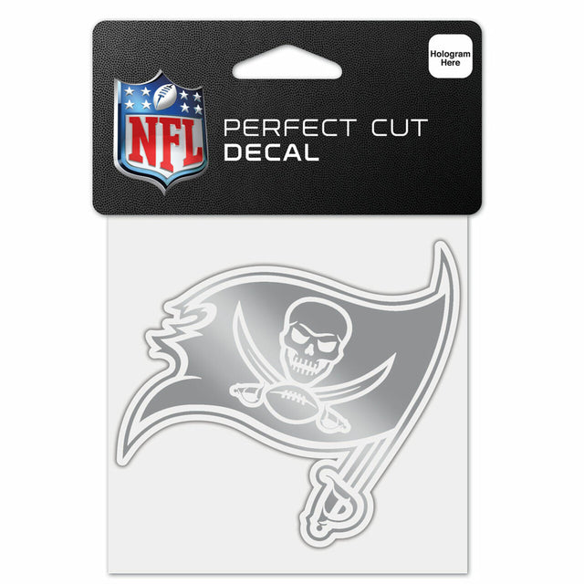Tampa Bay Buccaneers Decal 4x4 Perfect Cut Metallic Silver
