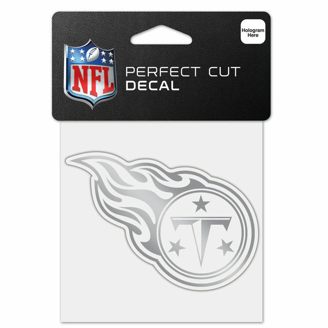 Tennessee Titans Decal 4x4 Perfect Cut Metallic Silver