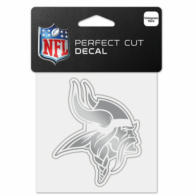 Minnesota Vikings Decal 4x4 Perfect Cut Metallic Silver