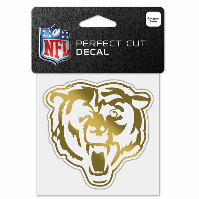 Chicago Bears Decal 4x4 Perfect Cut Metallic Gold