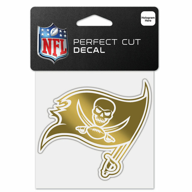 Tampa Bay Buccaneers Decal 4x4 Perfect Cut Metallic Gold