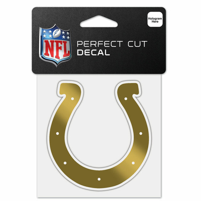 Calcomanía de los Indianapolis Colts 4x4, corte perfecto, dorado metalizado