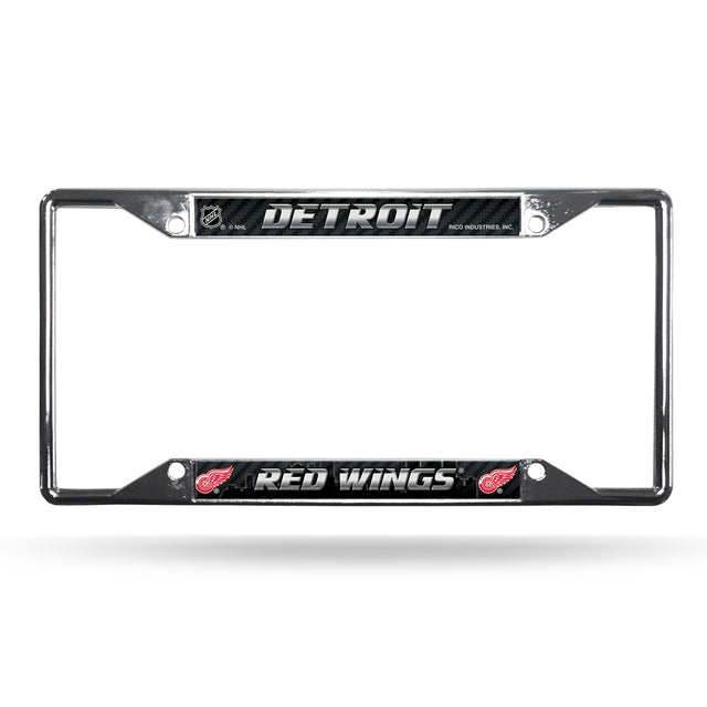 Detroit Red Wings License Plate Frame Chrome EZ View