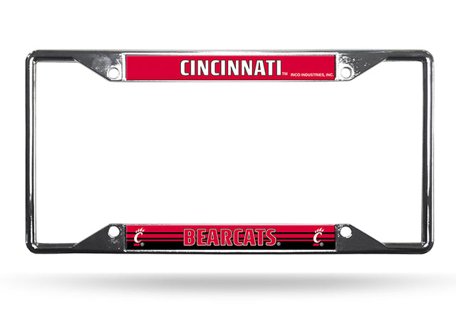 Marco para matrícula de los Cincinnati Bearcats cromado de fácil visualización