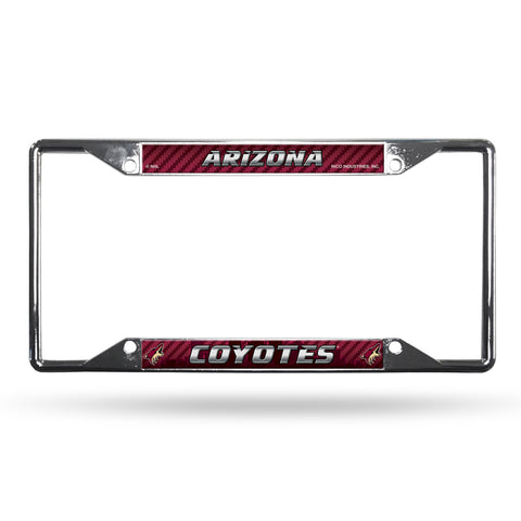 ~Arizona Coyotes License Plate Frame Chrome EZ View - Special Order~ backorder