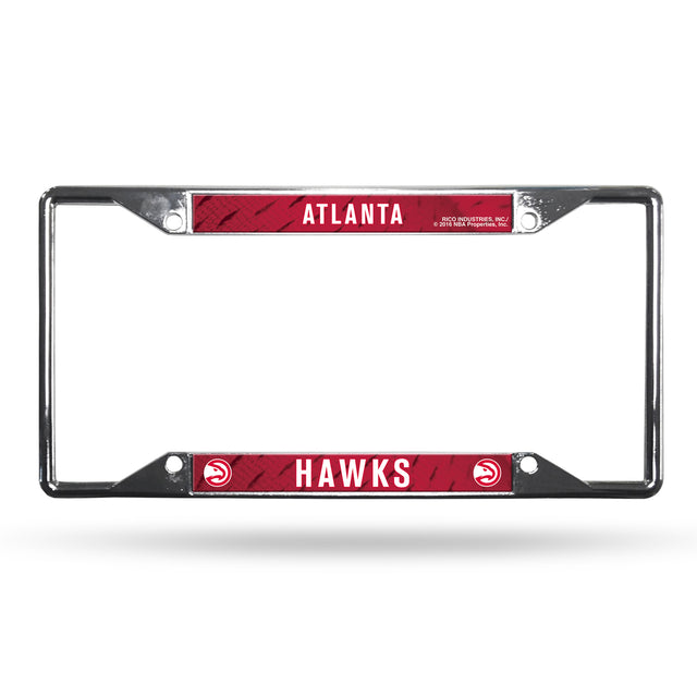 Atlanta Hawks License Plate Frame Chrome EZ View