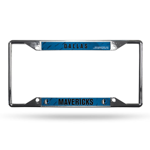 ~Dallas Mavericks License Plate Frame Chrome EZ View - Special Order~ backorder