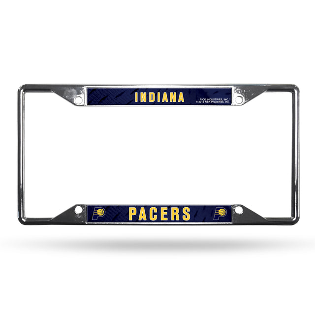 Marco para matrícula de los Indiana Pacers cromado de fácil visualización