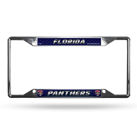 ~Florida Panthers License Plate Frame Chrome EZ View - Special Order~ backorder