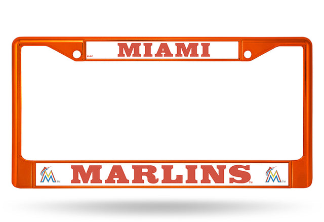 Marco para matrícula de los Miami Marlins de metal color naranja
