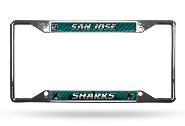San Jose Sharks License Plate Frame Chrome EZ View